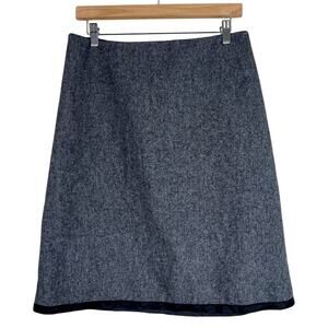 Old Navy Skirt Womens 2 Gray Wool Lined A-Line Work Classic Modest Corporate